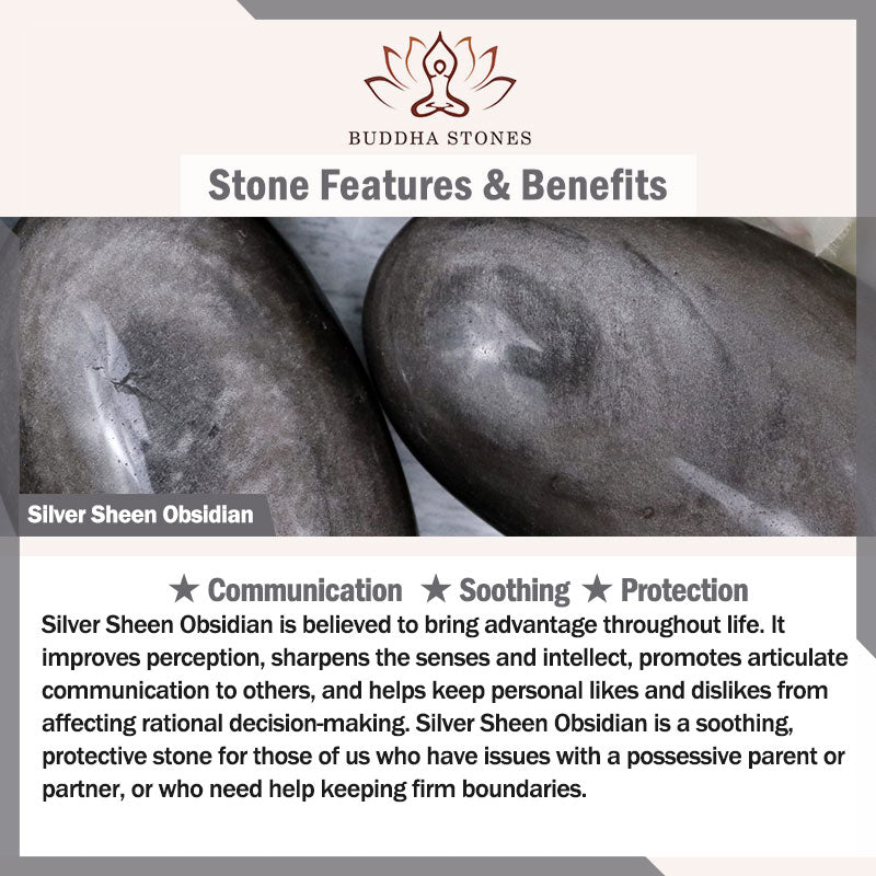 Stone of buddha Natural Sun Stone Super Seven Crystal Silver Sheen Obsidian Rutilated Quartz 925 Sterling Silver Year Of The Snake Positive Bracelet