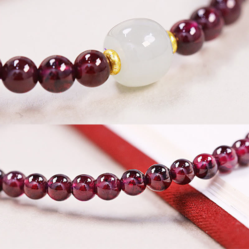 Stone of buddha Natural Garnet Jade Bead Purification Bracelet