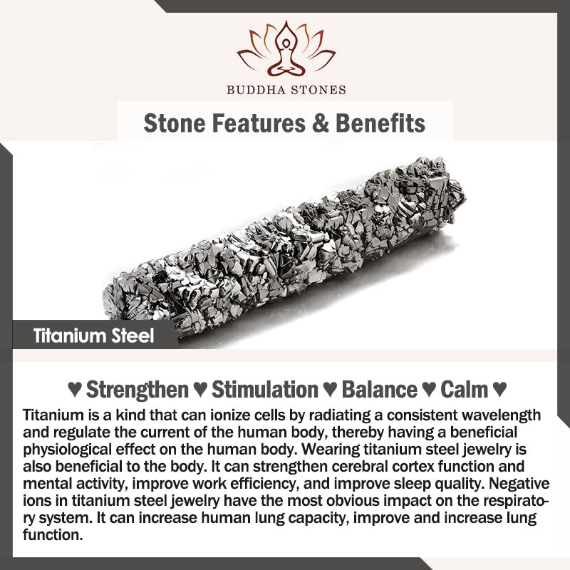 Stone of buddha Vintage Wave Auspicious Clouds Engraved Pattern Titanium Steel Balance Ring