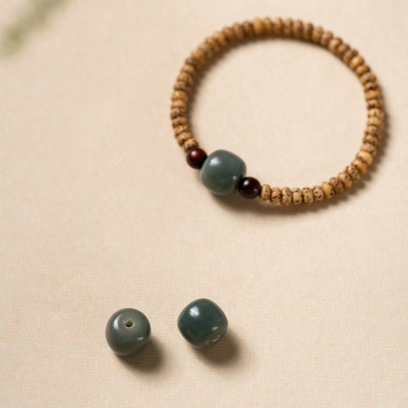 Stone of buddha Bodhi Seed Small Leaf Red Sandalwood Wisdom Bracelet