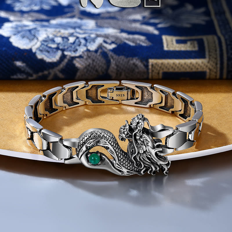 Stone of buddha Vintage Dragon Pattern Engraved Success Bracelet
