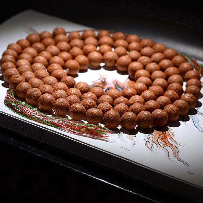 Stone of buddha 108 Mala Beads Nepal Bodhi Seed Luck Wealth Tassel Bracelet
