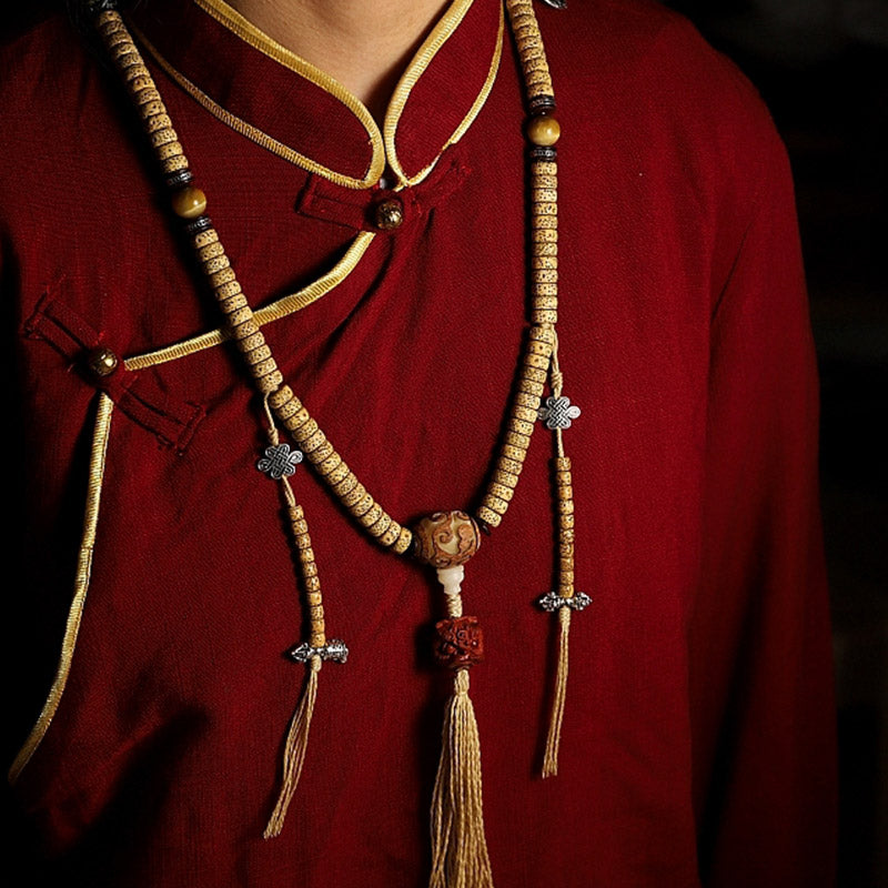 Stone of buddha Tibet 108 Mala Beads Bodhi Seed Cross Vajra Dharma Wheel PiXiu Wealth Bracelet