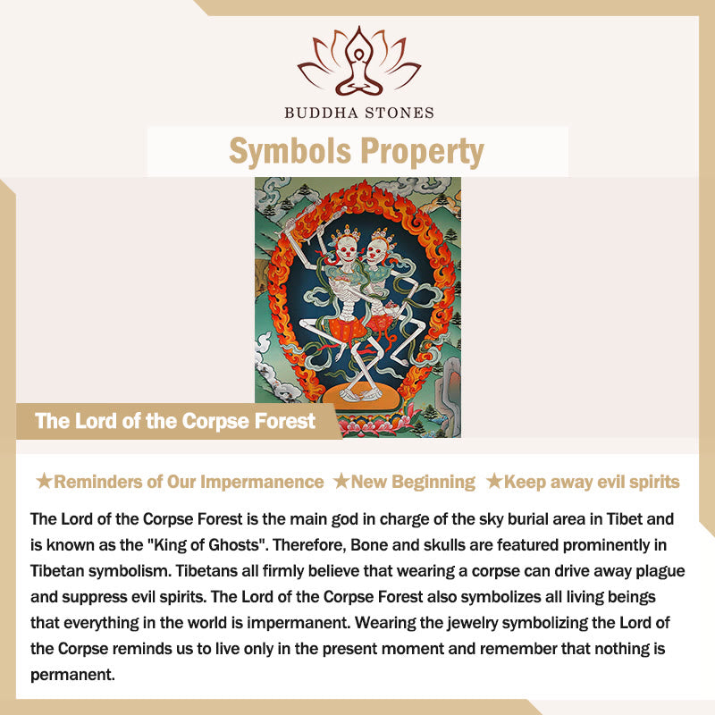 Stone of buddha Handmade Tibetan Sheep Horn Skull The Lord of the Corpse Forest Yak Bone Engraved Luck Bracelet