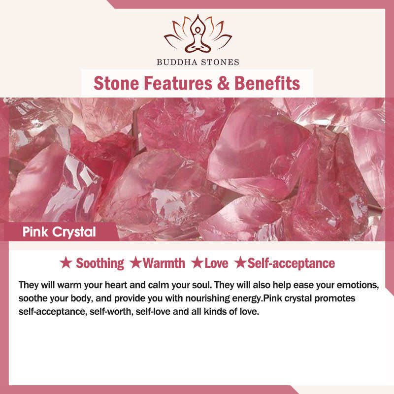 Stone of buddha Red Sandalwood Pink Crystal Charm Healing Hairpin Decorations