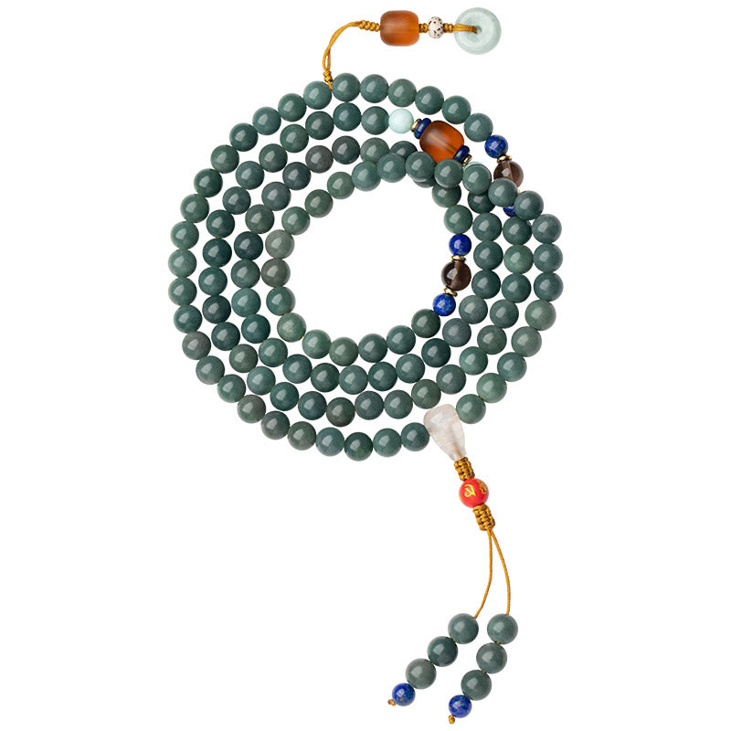 Stone of buddha 108 Beads Bodhi Seed Blessing Meditation Bracelet Mala