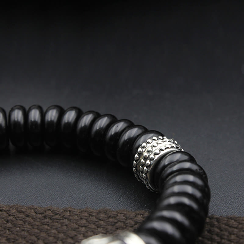 Stone of buddha Natural Tibetan Coconut Shell Om Mani Padme Hum Positive Bracelet