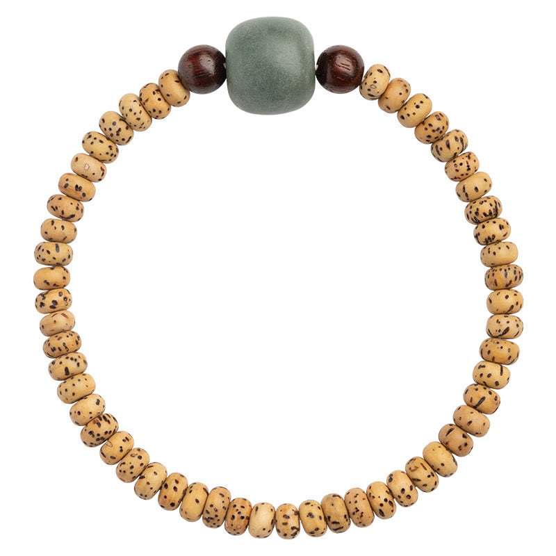 Stone of buddha Bodhi Seed Small Leaf Red Sandalwood Wisdom Bracelet