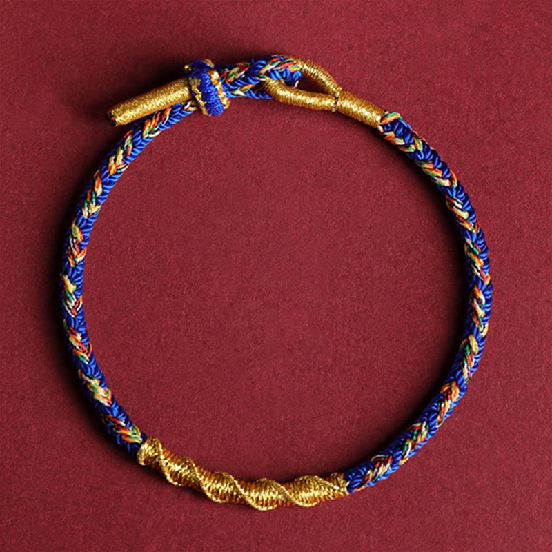 Stone of buddha Handmade Chinese Zodiac Natal Buddha Protection Strength Braided String Bracelet