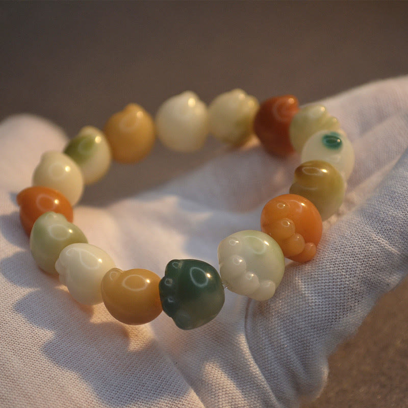 Stone of buddha Multilayered Bodhi Seed Cute Cat Paw Calm Harmony Bracelet