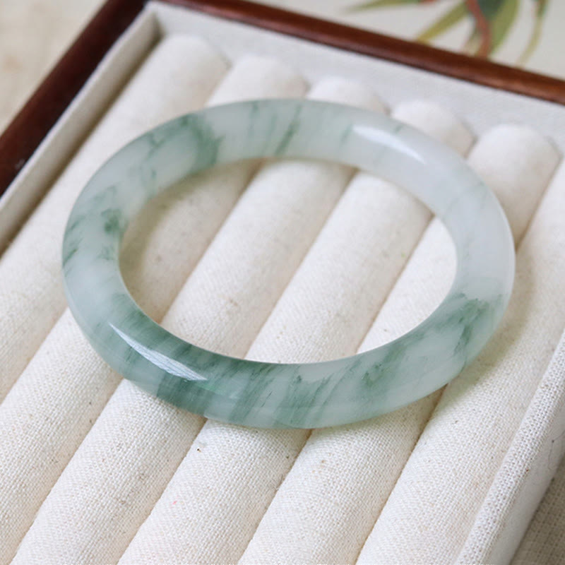 Stone of buddha Natural Jade Luck Prosperity Bangle Bracelet