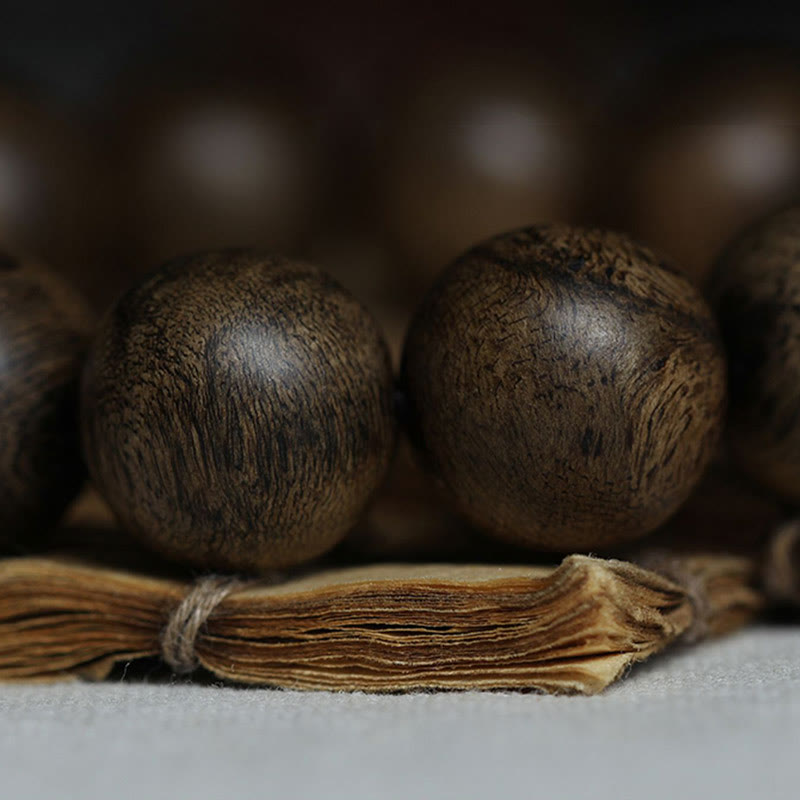 Stone of buddha Nine Points Sinking Water Vietnam Hoi An Agarwood Peace Strength Bracelet