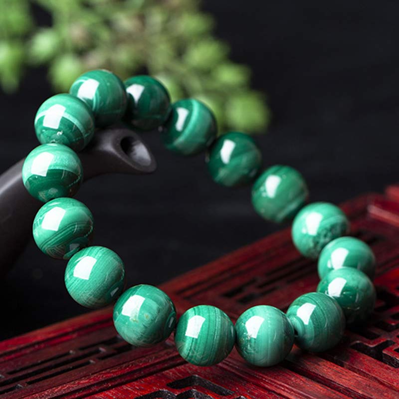 Stone of buddha Natural Malachite Protection Calmness Bracelet
