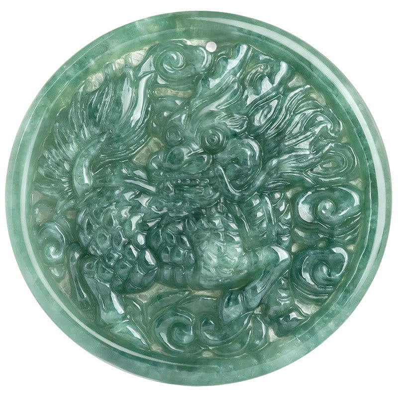 Stone of buddha Natural Jade Kirin Abundance String Necklace Pendant