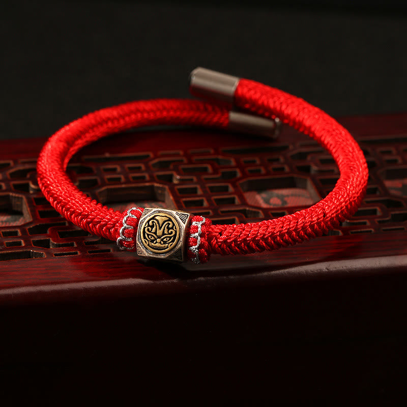 Stone of buddha 925 Sterling Silver Perfect Knot King Kong Knot Faith Strength Bracelet