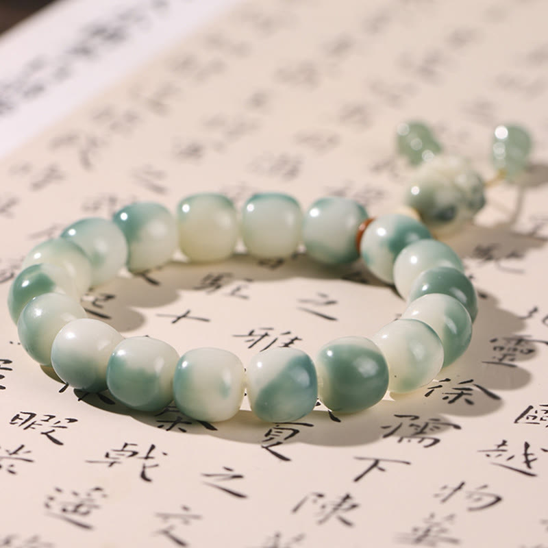 Stone of buddha Gradient Bodhi Seed Nine-Tailed Fox Cat Paw Claw Pine Cone Peace Bracelet