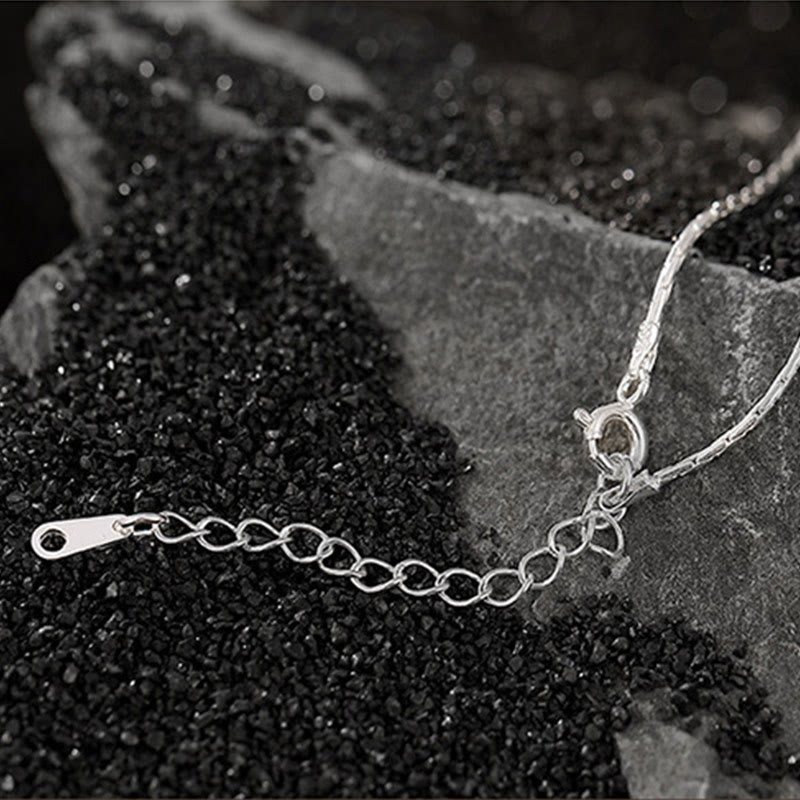 Stone of buddha 925 Sterling Silver Triangular Pattern Balance Necklace Pendant