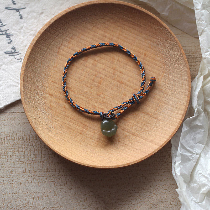 Stone of buddha Hetian Jade Cat Paw Lucky Bag Pattern Prosperity Bracelet
