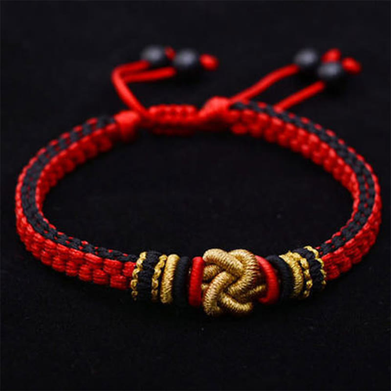 Stone of buddha Colorful Rope True Love Knot Luck Handmade Bracelet