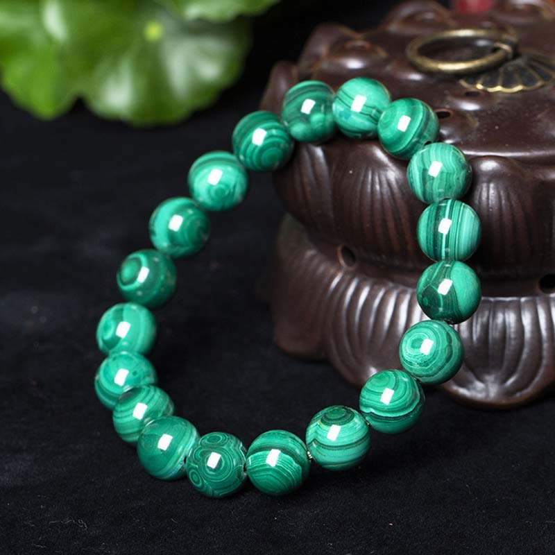 Stone of buddha Natural Malachite Protection Calmness Bracelet