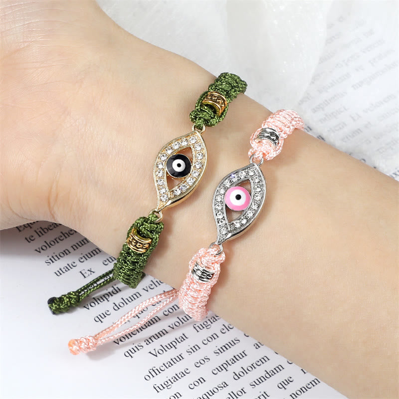 Stone of buddha Evil Eye Keep Away Evil Spirits String Bracelet