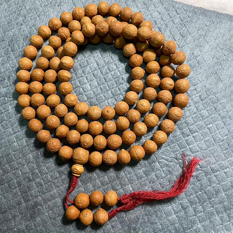 Stone of buddha 108 Mala Beads Nepal Bodhi Seed Luck Wealth Tassel Bracelet