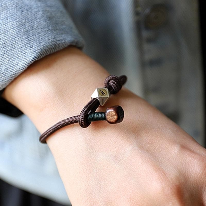 Stone of buddha 925 Sterling Silver Chinese Zodiac Natal Buddha Natural Amber Clear Anxiety Bracelet