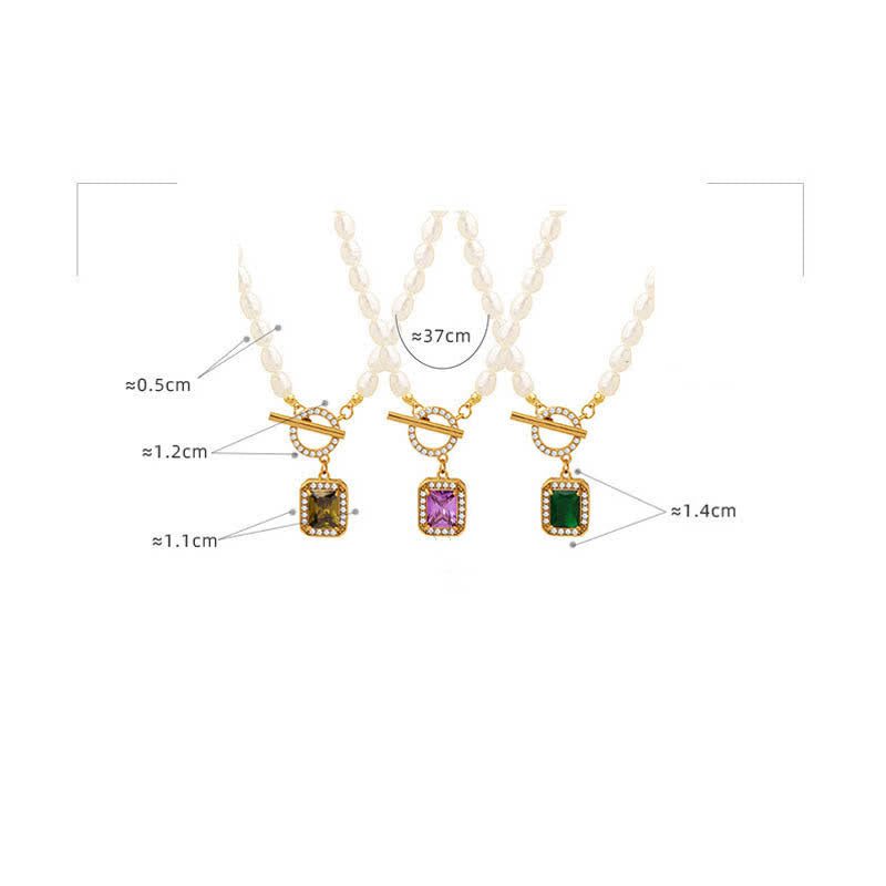 Stone of buddha Pearl Zircon Wealth Charm Necklace Pendant