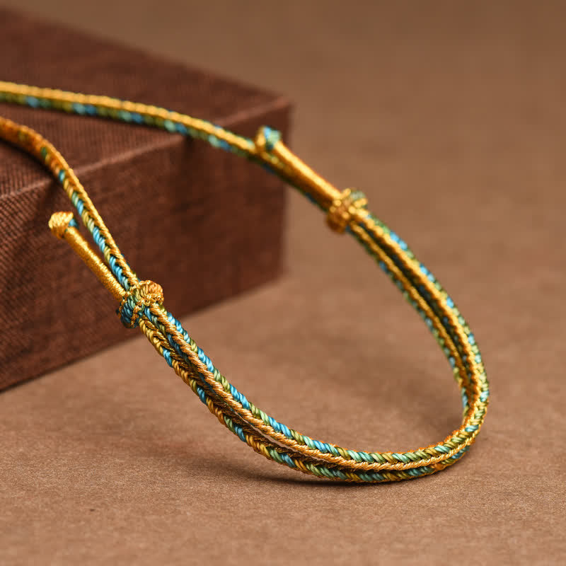 Stone of buddha Colorful String Copper Wealth Necklace Pendant