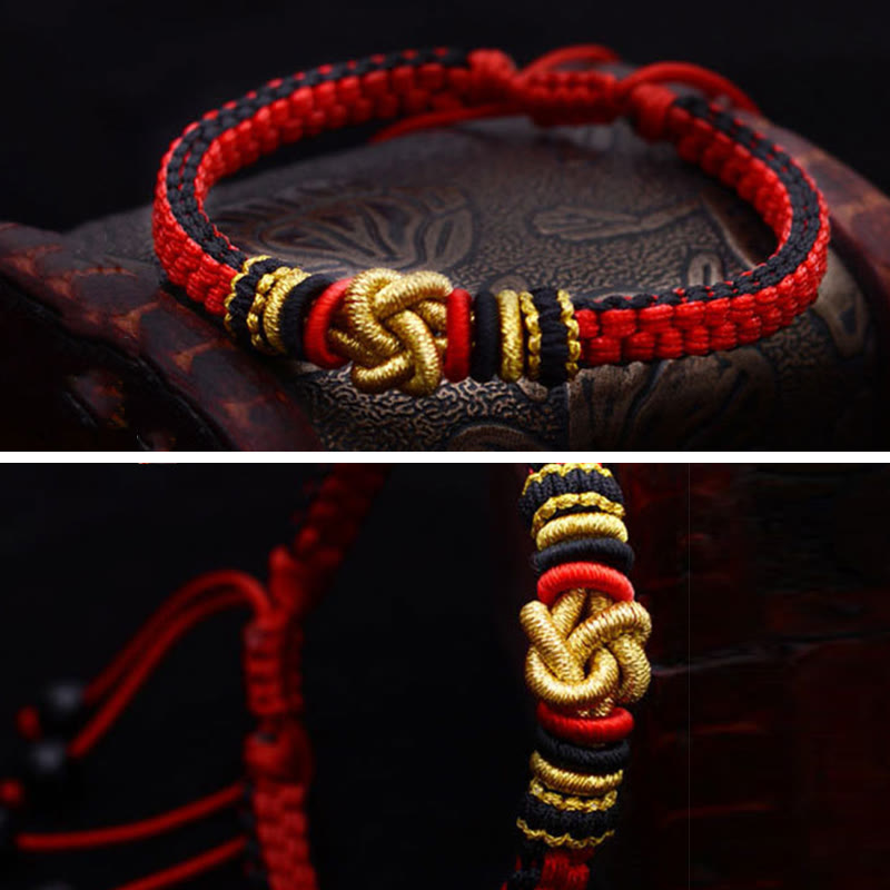 Stone of buddha Colorful Rope True Love Knot Luck Handmade Bracelet