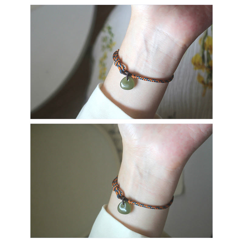 Stone of buddha Hetian Jade Cat Paw Lucky Bag Pattern Prosperity Bracelet