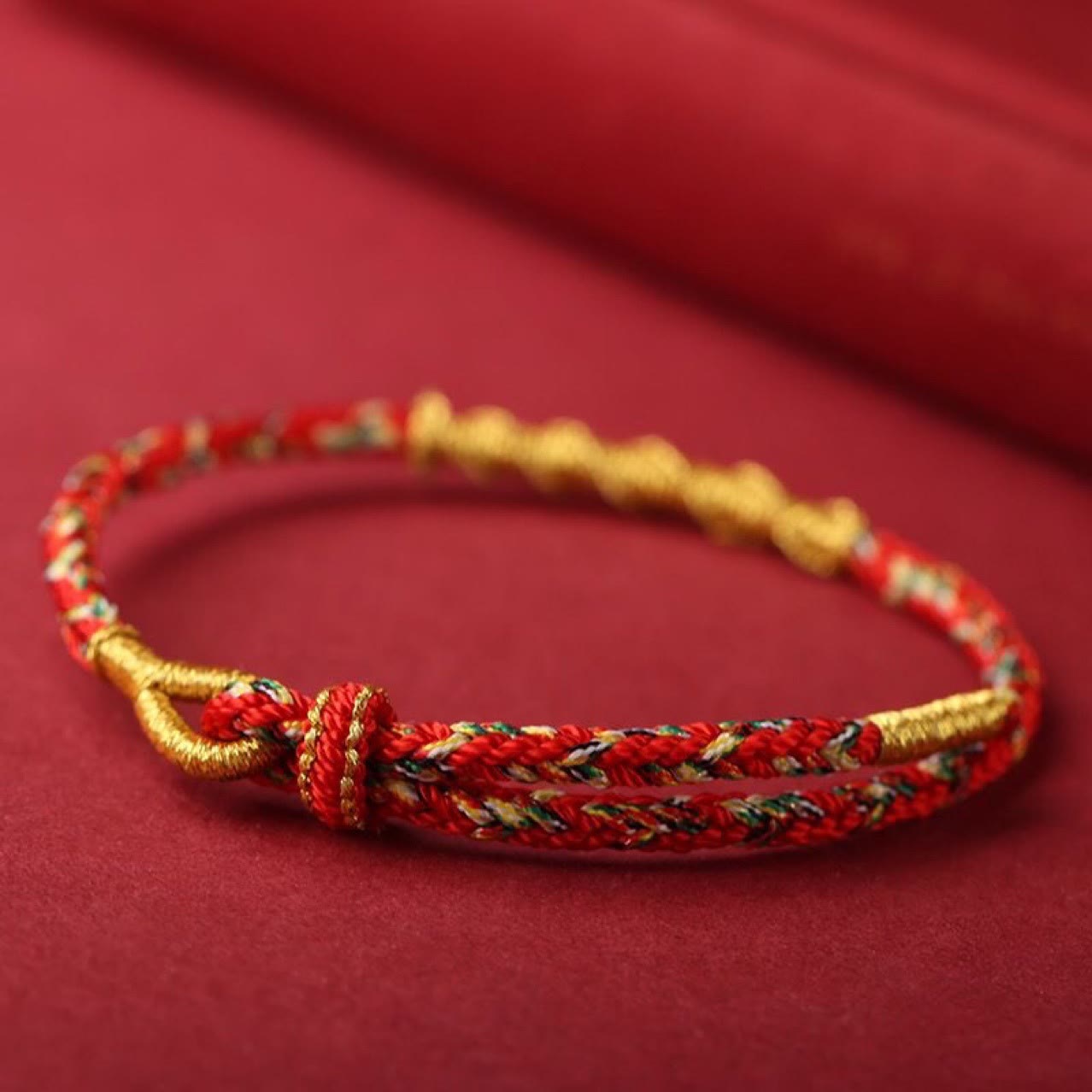 Stone of buddha Handmade Chinese Zodiac Natal Buddha Protection Strength Braided String Bracelet