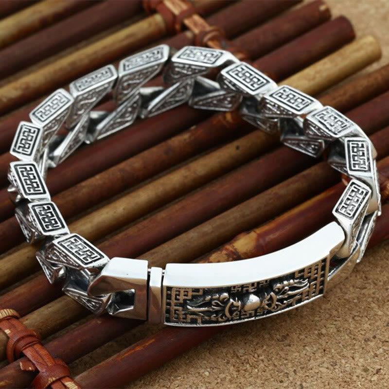 Stone of buddha Tibetan Om Mani Padme Hum Dorje Vajra Swastika Carved Purity Bracelet