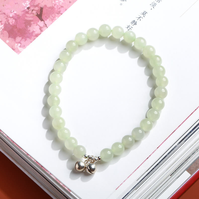 Stone of buddha 925 Sterling Silver Plated Gold Natural Hetian Jade Bead Gourd Lotus Bamboo Fu Character Luck Bracelet