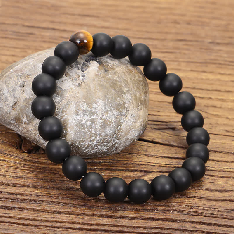 Stone of buddha 108 Mala Beads Frosted Stone Tiger Eye Balance Bracelet Necklace Pendant