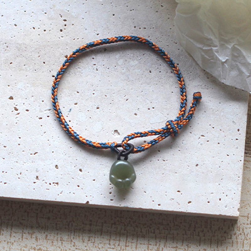 Stone of buddha Hetian Jade Cat Paw Lucky Bag Pattern Prosperity Bracelet