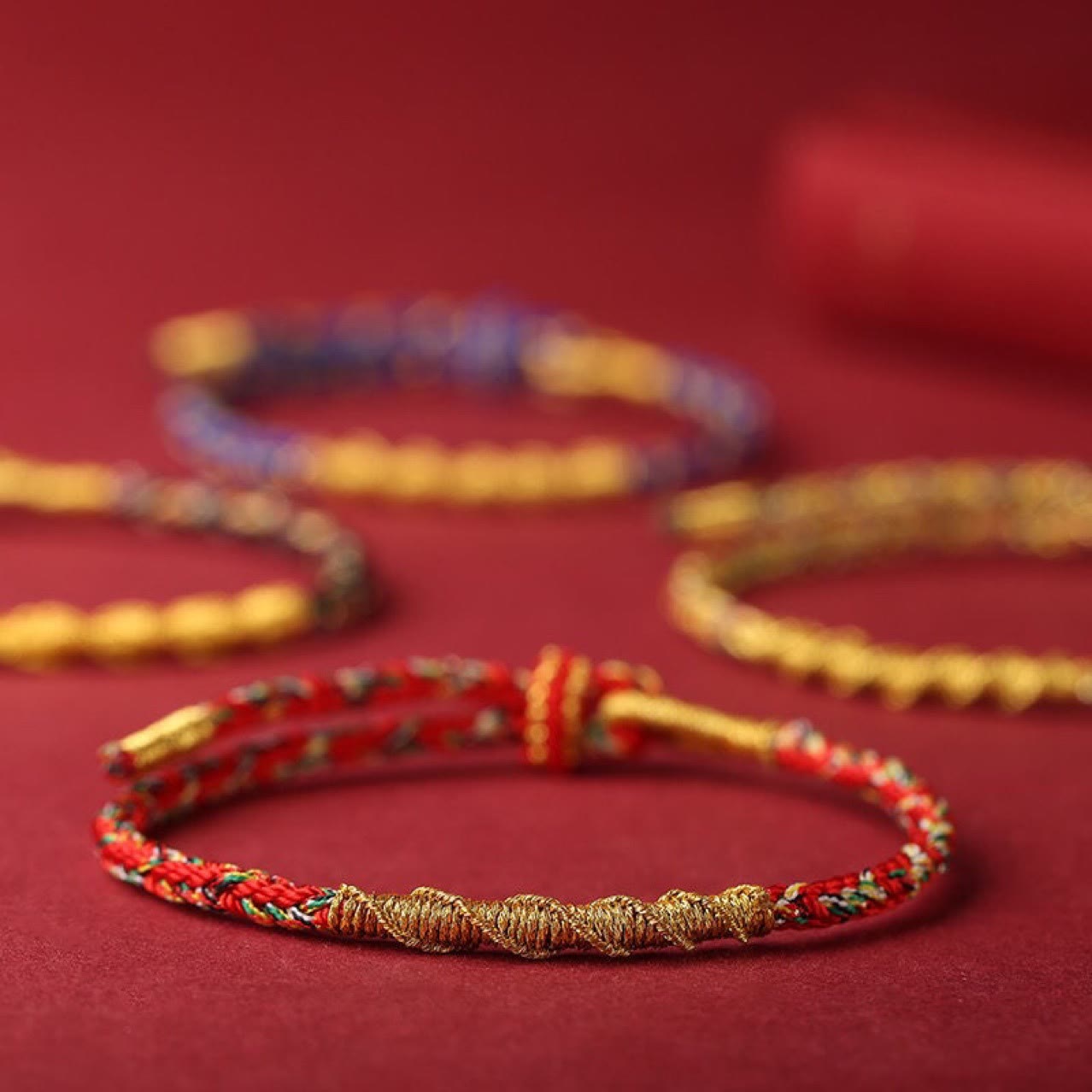 Stone of buddha Handmade Chinese Zodiac Natal Buddha Protection Strength Braided String Bracelet