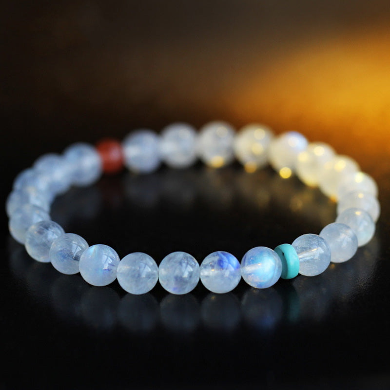 Stone of buddha Moonstone Calm Healing Positive Bracelet