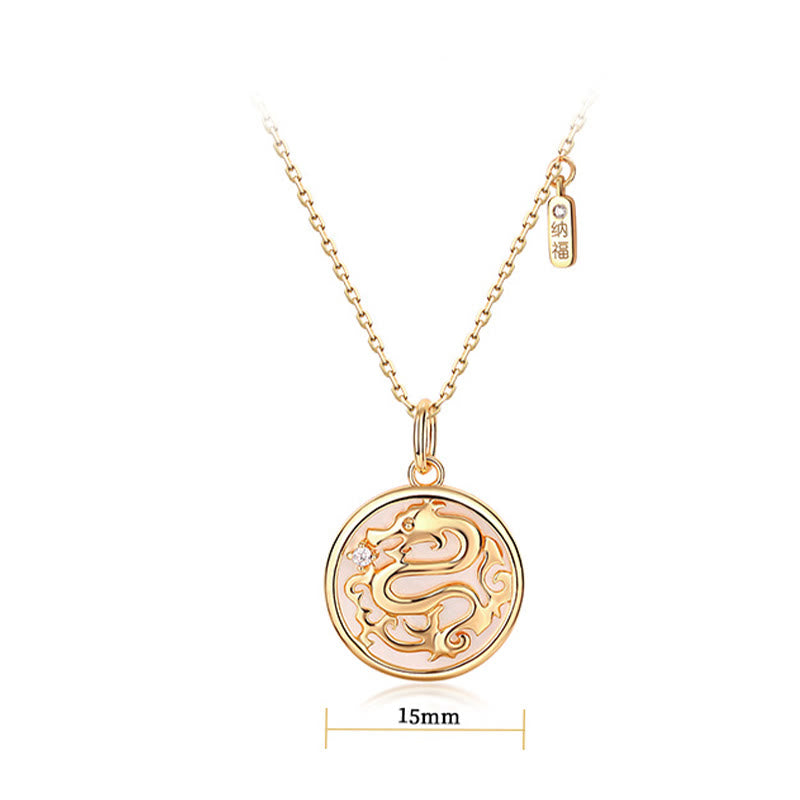 a??a??a??A Flash Sale- Stone of buddha 925 Sterling Silver Tridacna Stone Year of the Dragon Fu Character Luck Strength Necklace Pendant