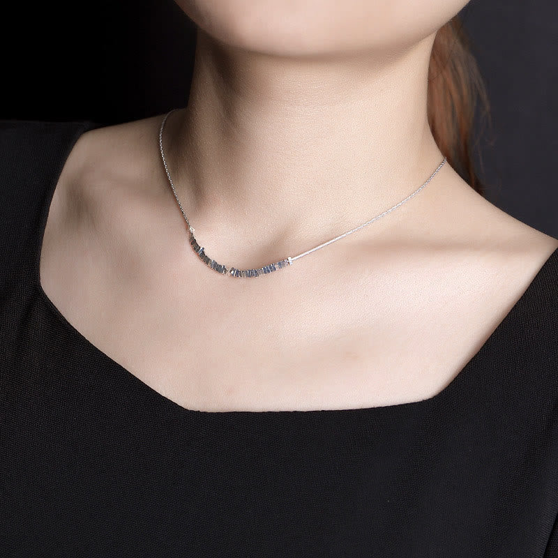Stone of buddha 925 Sterling Silver Triangular Pattern Balance Necklace Pendant