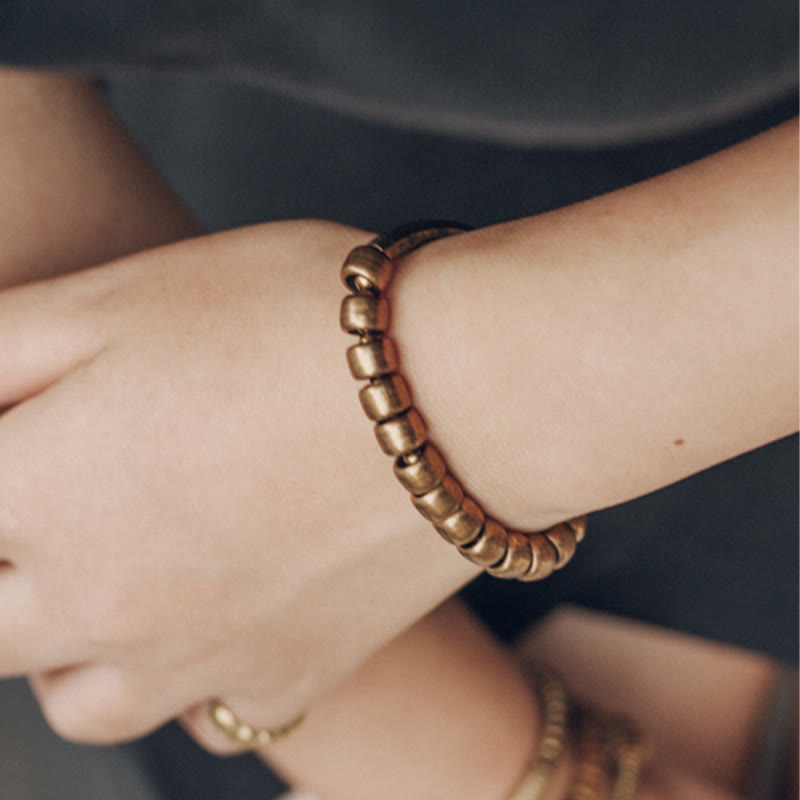 Stone of buddha Simple Design Copper Brass Bead Luck Wealth Bracelet