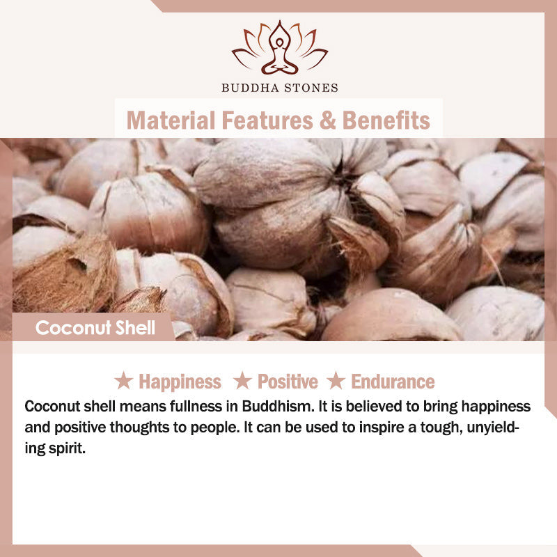 Stone of buddha Natural Tibetan Coconut Shell Om Mani Padme Hum Positive Bracelet