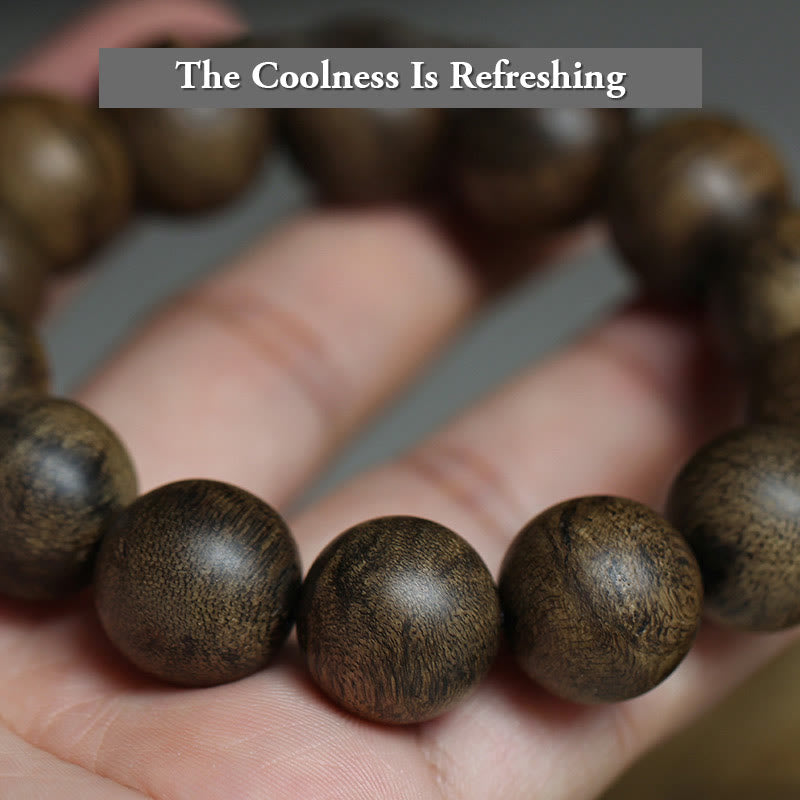 Stone of buddha Nine Points Sinking Water Vietnam Hoi An Agarwood Peace Strength Bracelet