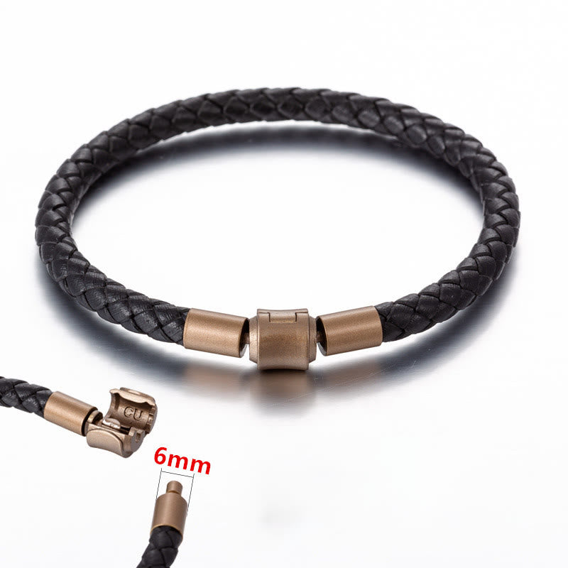 Stone of buddha Vintage Leather Rope Luck Braid String Bracelet