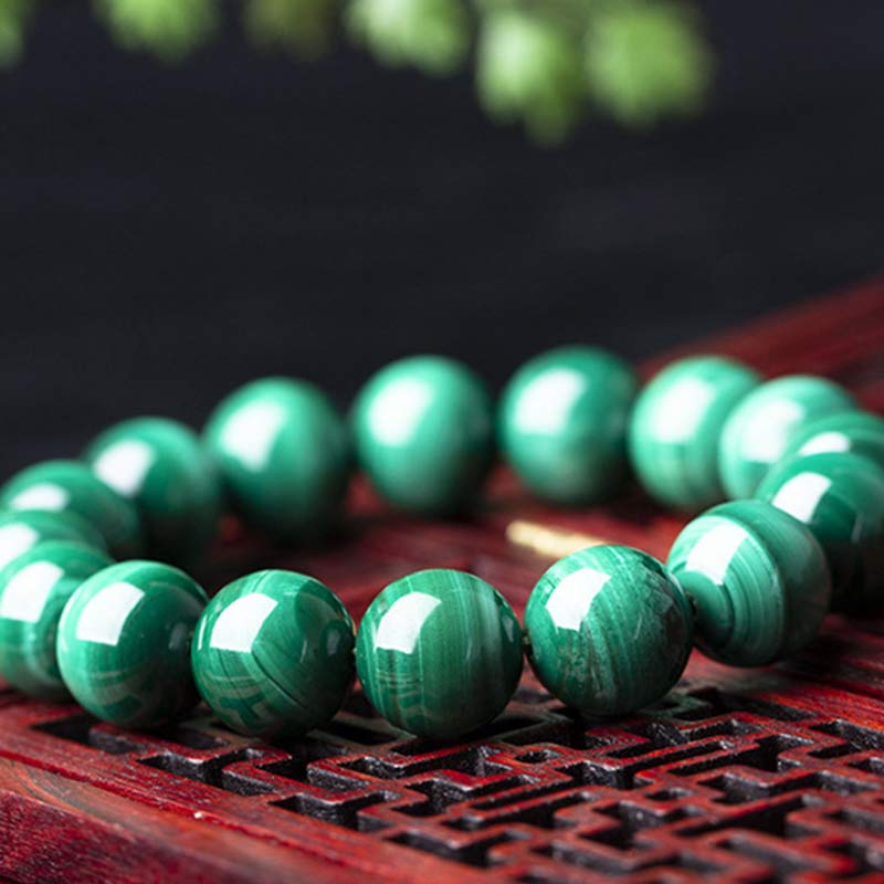 Stone of buddha Natural Malachite Protection Calmness Bracelet