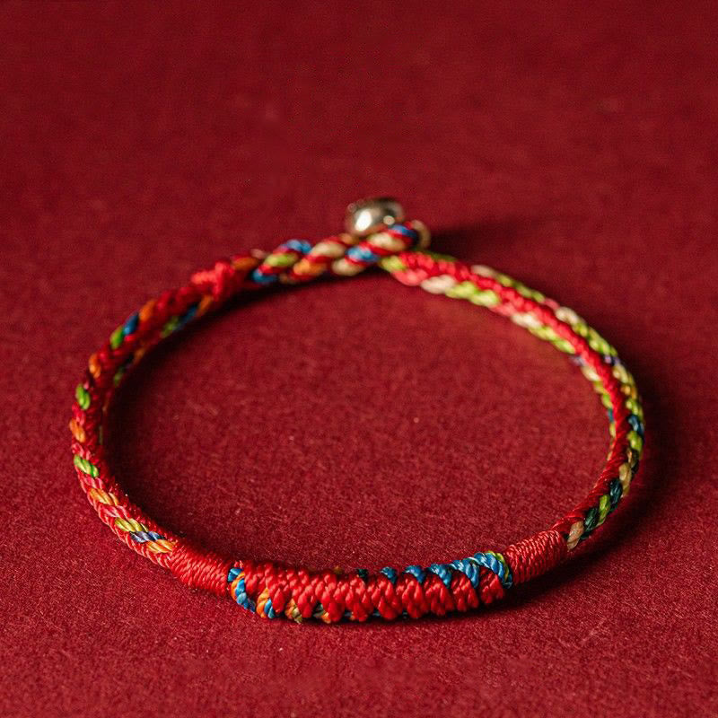 Stone of buddha Handmade Five Color Thread Protection Bracelet