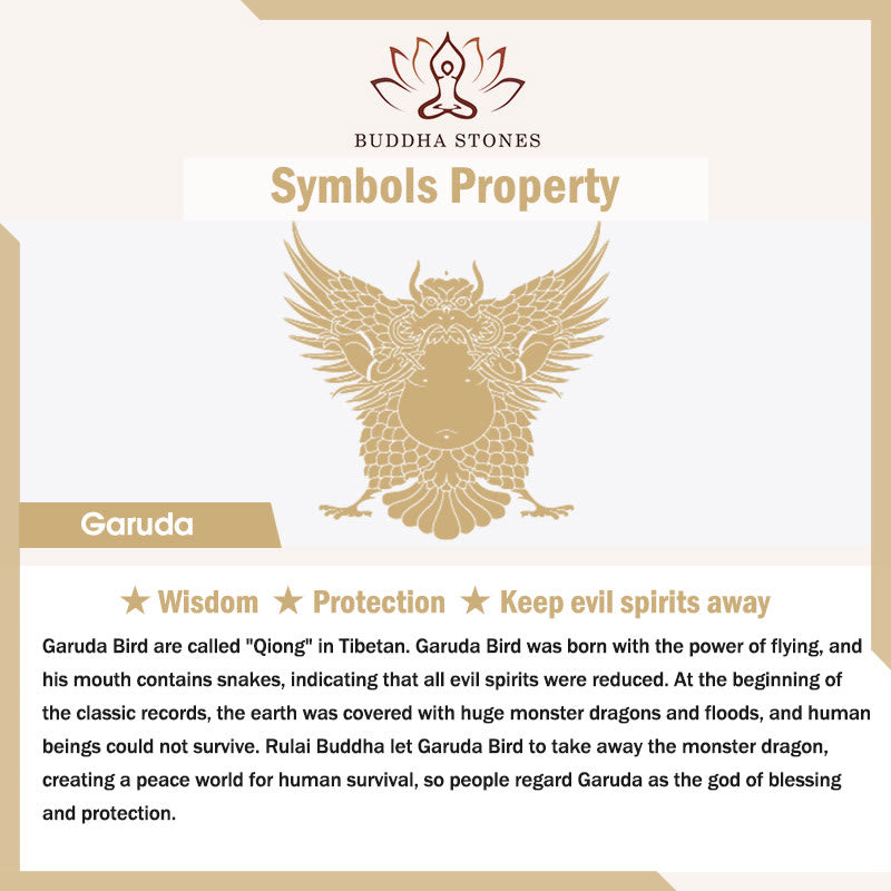 Stone of buddha Tibet Garuda Bird Copper Protection Necklace Pendant