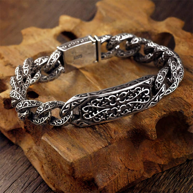 Stone of buddha Vintage Patterns Engraved Healing Bracelet