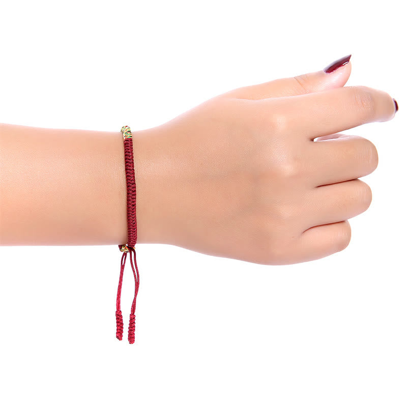 Stone of buddha Tibetan Handmade Multicolor King Kong Knot Luck Strength Braided Bracelet