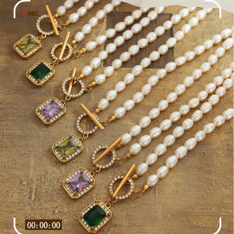 Stone of buddha Pearl Zircon Wealth Charm Necklace Pendant